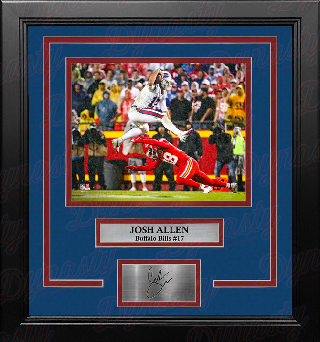 Josh Allen Defender Hurdle Buffalo Bills 8" x 10" Framed Football Photo with Engraved Autograph - for just $79.99! 