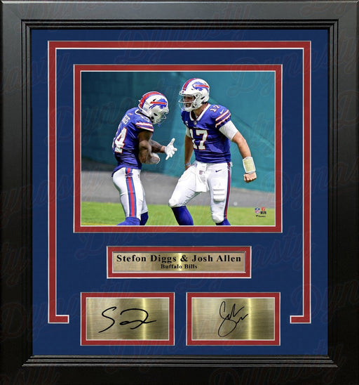 Stefon Diggs & Josh Allen Buffalo Bills 8" x 10" Framed Football Photo with Engraved Autographs - for just $39! 