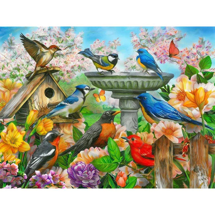 Bird Bath 500 Piece Jigsaw Puzzle Springbok - for just $17.99! 