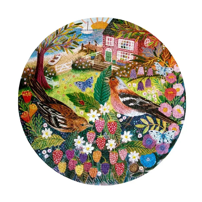 Birds by the Sea 500 Piece Round Jigsaw Puzzle eeBoo - for just $26.99! 