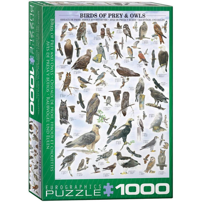 Birds of Prey & Owls 1000 Piece Jigsaw Puzzle Eurographics - for just $19.99! 