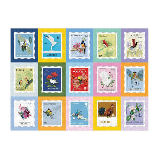 Birds of the World Stamps 1000 Piece Jigsaw Puzzle Galison - for just $19.99! 