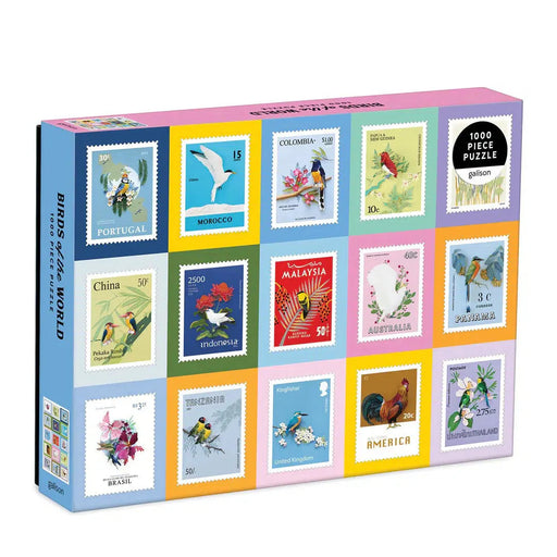 Birds of the World Stamps 1000 Piece Jigsaw Puzzle Galison - for just $19.99! 