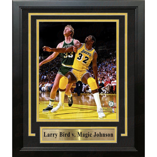 Larry Bird v. Magic Johnson 8" x 10" Framed Basketball Photo - Premium Framed Basketball Photos - Just $49.99! Shop now at Retro Gaming of Denver