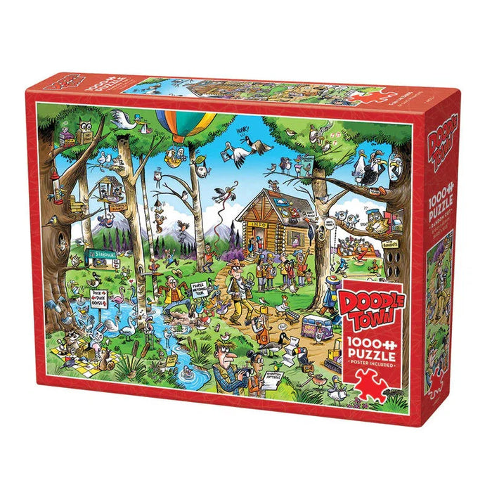 Birdwatcher's Paradise Doodle Town 1000 Piece Jigsaw Puzzle Cobble Hill - for just $19.99! 