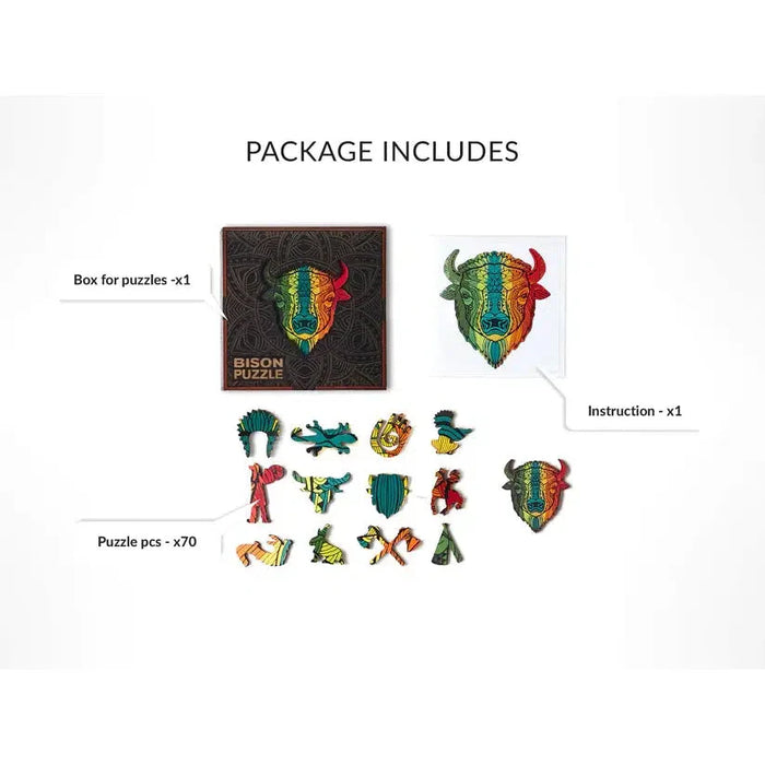 Bison 70 Piece Wooden Jigsaw Puzzle Geek Toys - for just $49.99! 