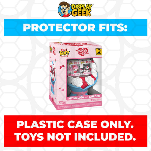 Pop Protector for Funko Bitty Pop Bouquet My Melody and Kuromi Valentine - for just $11.99! 