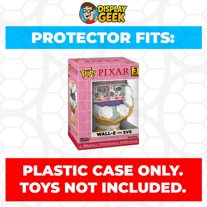 Pop Protector for Funko Bitty Pop Bouquet Wall-E and Eve Valentine - for just $11.99! 