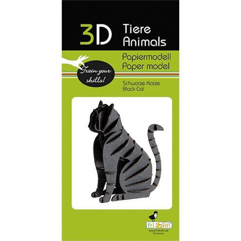 Black Cat 3D Cardboard Model Kit Fridolin - for just $7.99! 