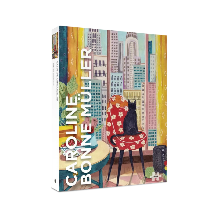 Black Cat in New York Window 1000 Piece Jigsaw Puzzle Pomegranate - for just $24.99! 