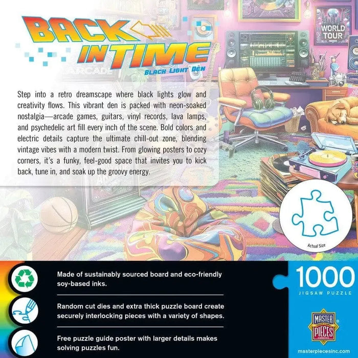 Black Light Den Back in Time 1000 Piece Jigsaw Puzzle MasterPieces - for just $17.99! 