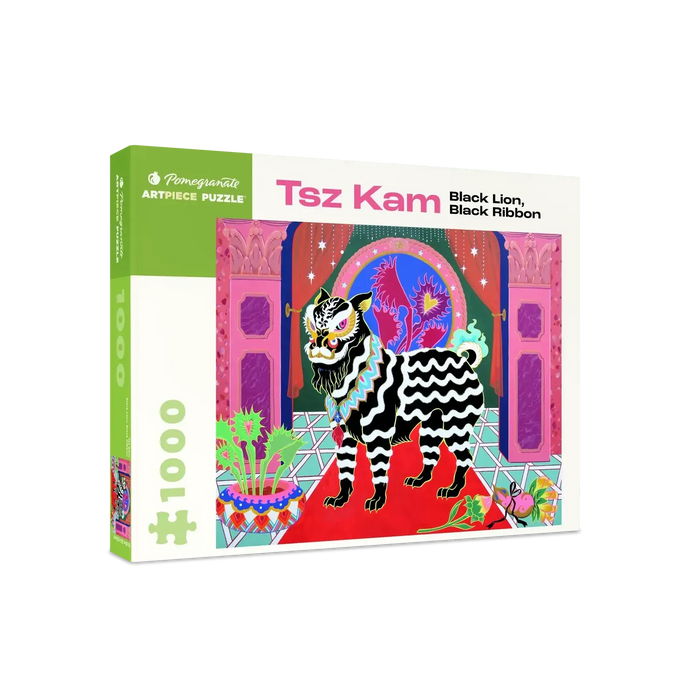 Black Lion, Black Ribbon 1000 Piece Jigsaw Puzzle Pomegranate - for just $24.99! 