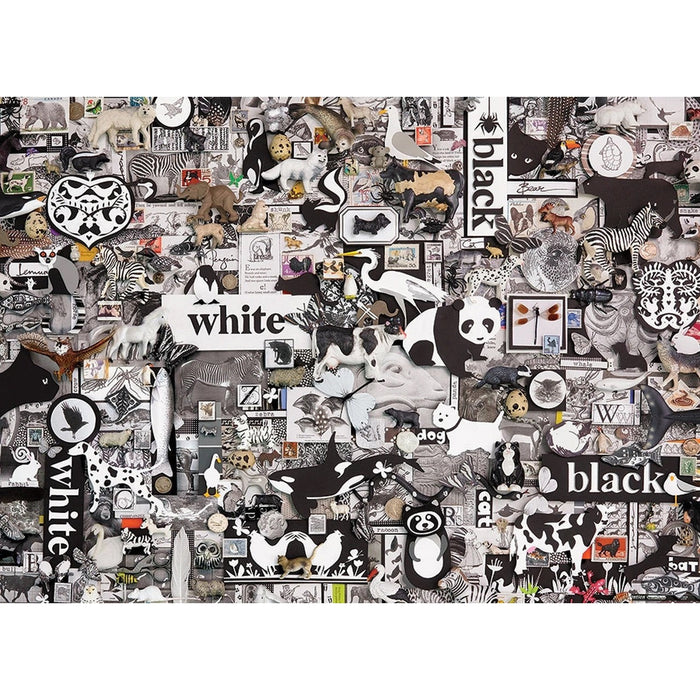 Black & White Animals 1000 Piece Jigsaw Puzzle Cobble Hill - for just $19.99! 