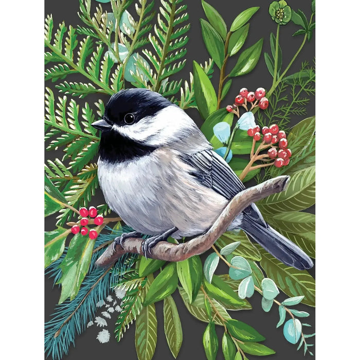 Black-capped Chickadee Cornell Lab 500 Piece Jigsaw Puzzle NYPC - for just $26.99! 
