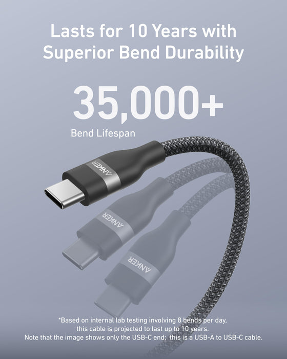 Anker USB-A to USB-C Cable (3 ft/6 ft, Upcycled-Braided) - for just $14.99! 