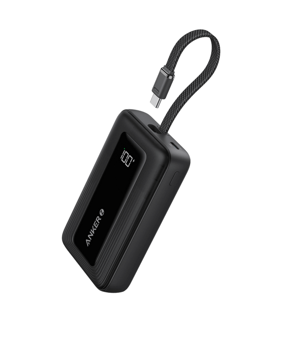 Anker Zolo Power Bank (10K, 30W) with a 5.4-inch (13.7 cm) built-in USB-C cable. - for just $29.99! 