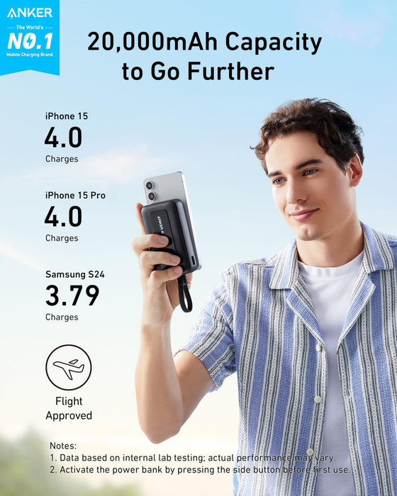 Anker Zolo Power Bank (10K, 30W) with a 5.4-inch (13.7 cm) built-in USB-C cable. - for just $29.99! 