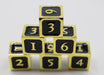6 piece Metal D6's - Black and Gold - for just $29.99! 