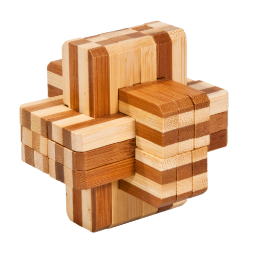 Block Cross 2 3D Bamboo Puzzle Fridolin - for just $11.99! 
