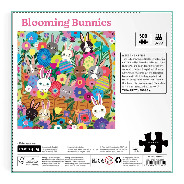 Blooming Bunnies 500 Piece Jigsaw Puzzle Mudpuppy - for just $17.99! 