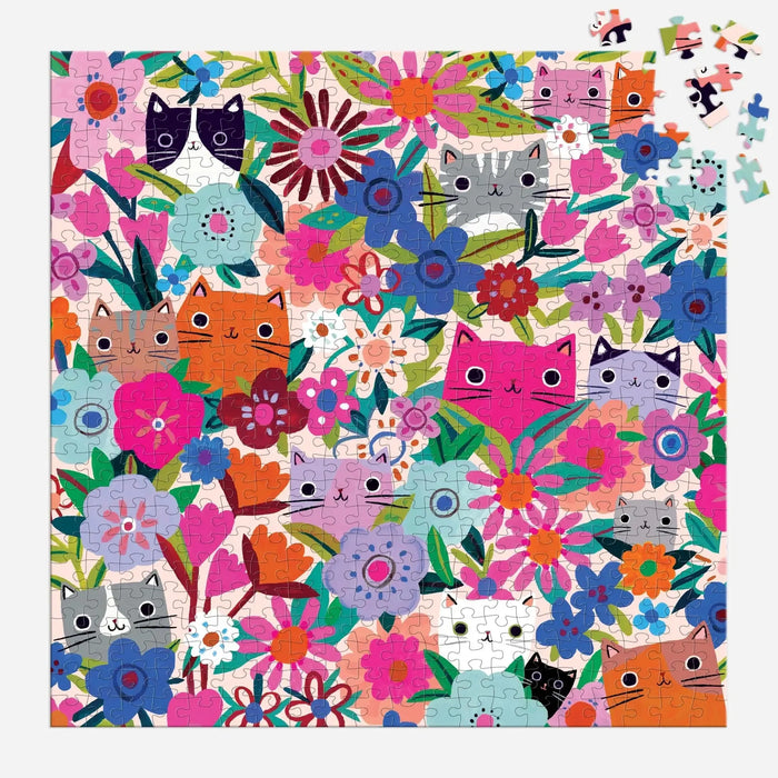 Blooming Cats 500 Piece Jigsaw Puzzle Mudpuppy - for just $17.99! 