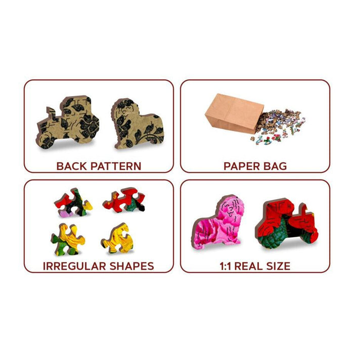 Blooming Flowers 505 Piece Wood Jigsaw Puzzle Wooden City - for just $27.99! 