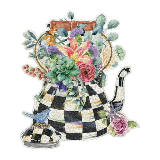 Blooming Kettle 750 Piece Custom Shaped Jigsaw Puzzle Galison - for just $24.99! 