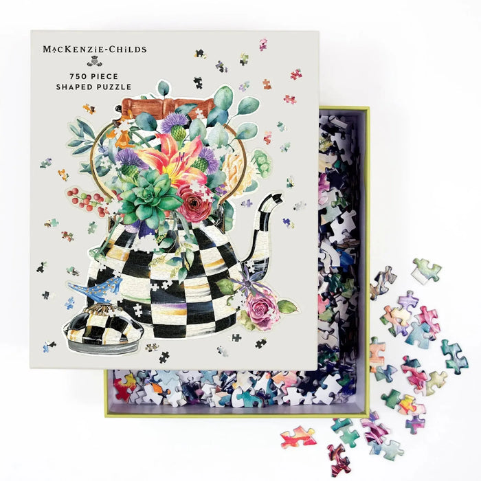 Blooming Kettle 750 Piece Custom Shaped Jigsaw Puzzle Galison - for just $24.99! 