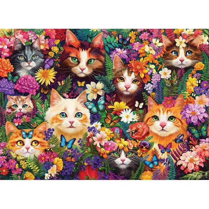 Blooming Whiskers 1000 Piece Jigsaw Puzzle Cobble Hill - for just $19.99! 