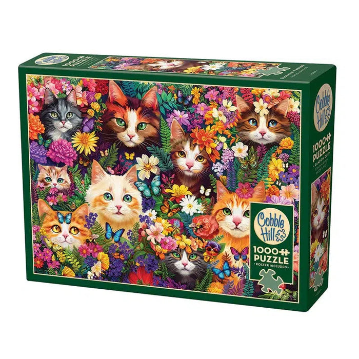 Blooming Whiskers 1000 Piece Jigsaw Puzzle Cobble Hill - for just $19.99! 