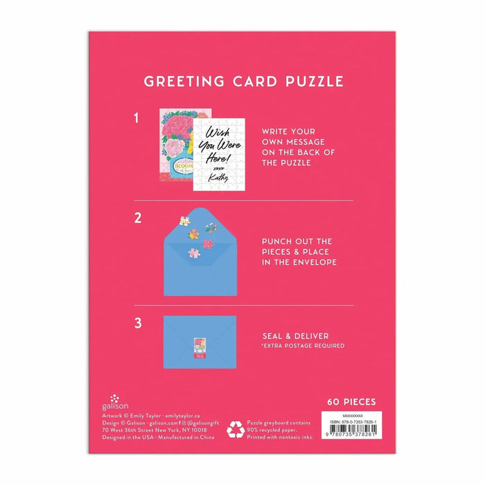 Blooms of Love Greeting Card 60 Piece Jigsaw Puzzle Galison - for just $7.99! 