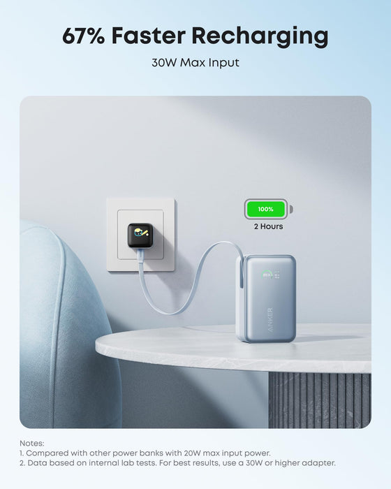 Anker Nano Power Bank (10K, 45W, Built-In Retractable USB-C Cable) - for just $59.99! 