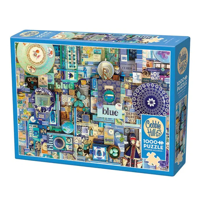 Blue 1000 Piece Jigsaw Puzzle Cobble Hill - for just $19.99! 