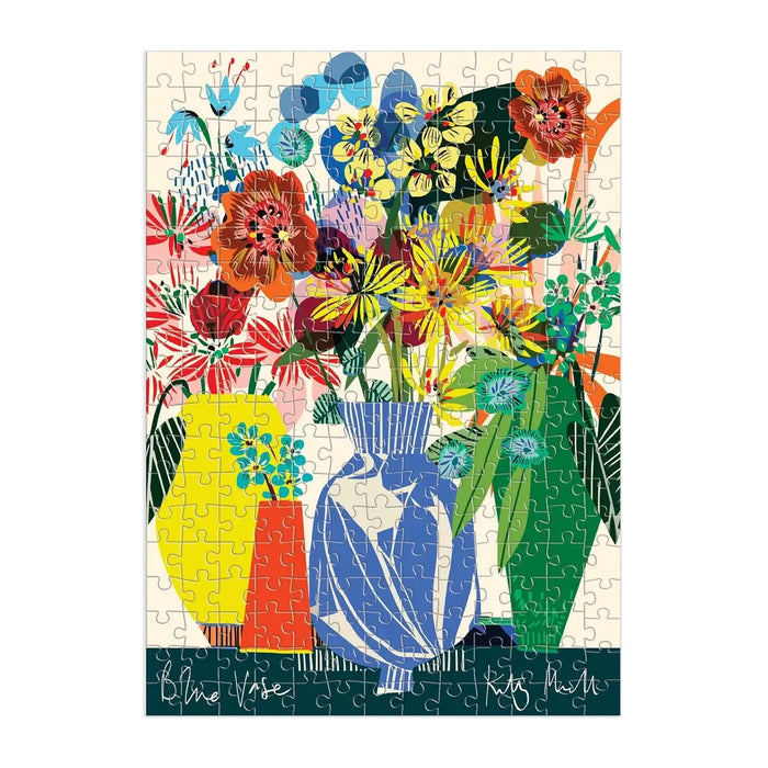 Blue Vase by Kitty McCall 250 Piece Wood Jigsaw Puzzle Galison - for just $29.99! 