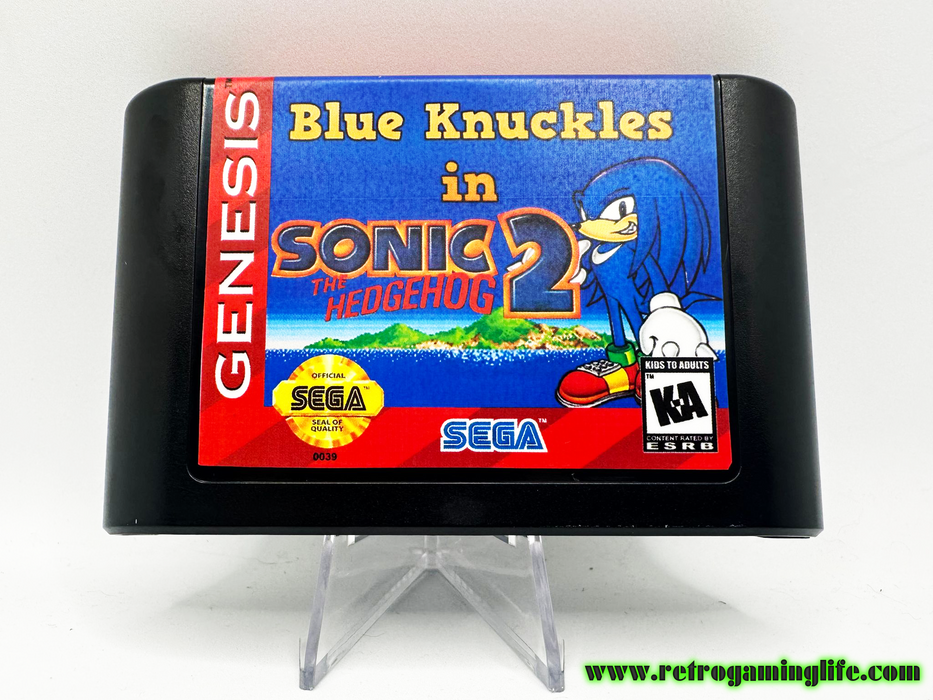 Blue Knuckles in Sonic the Hedgehog 2 Sega Genesis Repro Game Cart - for just $19.99! 