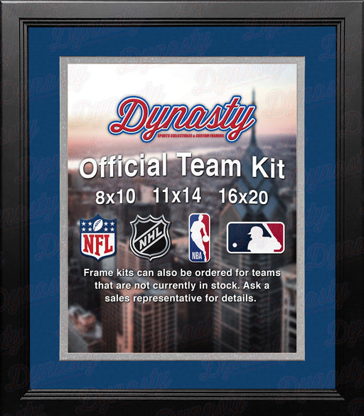 NBA Basketball Photo Picture Frame Kit - Dallas Mavericks (Blue Matting, Silver Trim) - for just $29.99! 