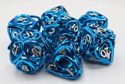 Hollow Hearts: Blue - Metal RPG Dice Set - for just $64.99! 