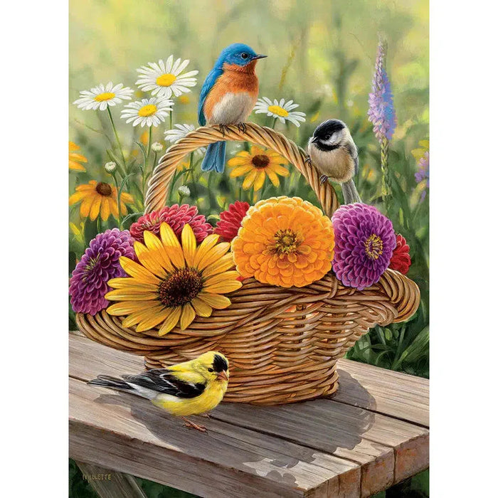 Bluebird & Bouquet 35 Piece Tray Jigsaw Puzzle Cobble Hill - for just $9.99! 