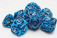 Hollow Hearts: Jeweled Blue -  Metal RPG Dice Set - for just $99.99! 