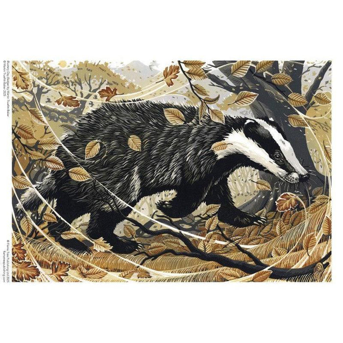 Blustery Day Badger 1000 Piece Jigsaw Puzzle Flame Tree - for just $19.99! 