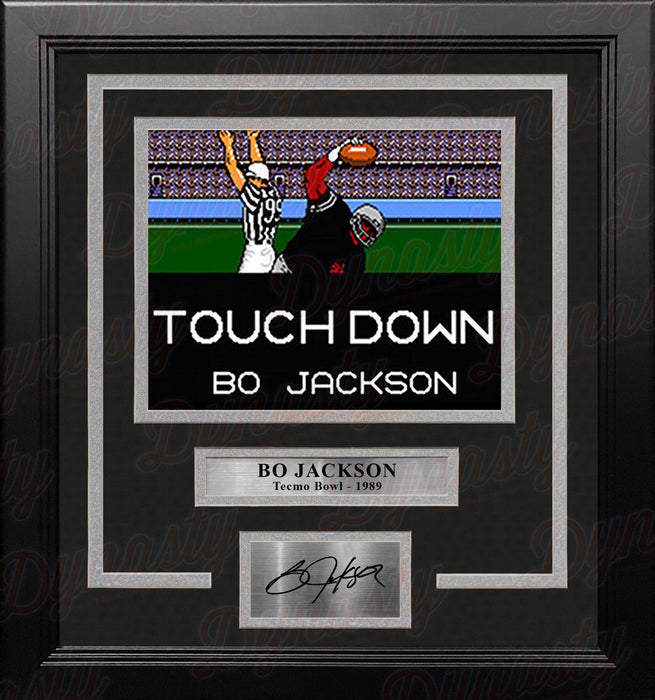 Bo Jackson Tecmo Bowl Touchdown 8" x 10" Framed Video Game Football Photo with Engraved Autograph - for just $79.99! 