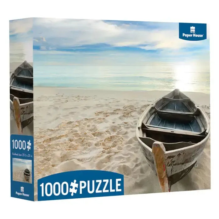 Boat On Beach 1000 Piece Jigsaw Puzzles Paper House - for just $21.99! 