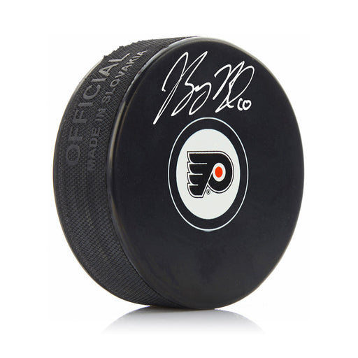 Bobby Brink Autographed Philadelphia Flyers Hockey Logo Puck with Silver Signature - for just $49.99! 