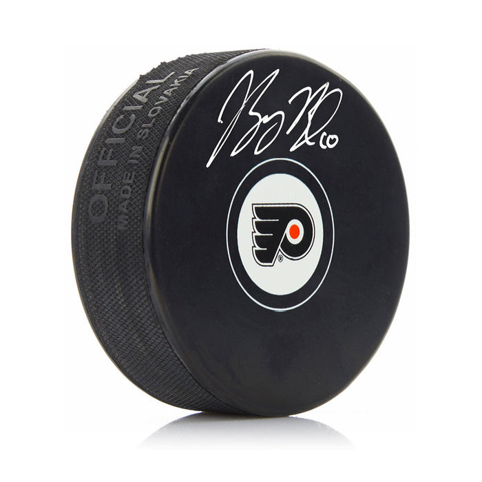 Bobby Brink Autographed Philadelphia Flyers Hockey Logo Puck with Silver Signature - for just $49.99! 