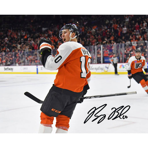Bobby Brink Fist Pump Autographed Philadelphia Flyers 8" x 10" Hockey Photo - Premium Autographed Hockey Photos - Just $39.99! Shop now at Retro Gaming of Denver