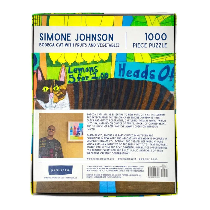 Bodega Cat with Fruits & Vegetables 1000 Piece Jigsaw Puzzle Kinstler - for just $24.99! 