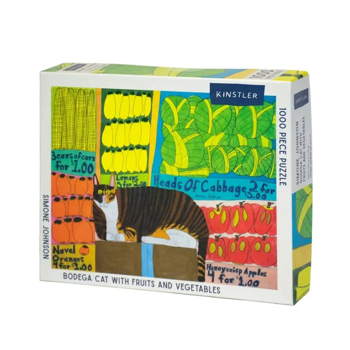 Bodega Cat with Fruits & Vegetables 1000 Piece Jigsaw Puzzle Kinstler - for just $24.99! 
