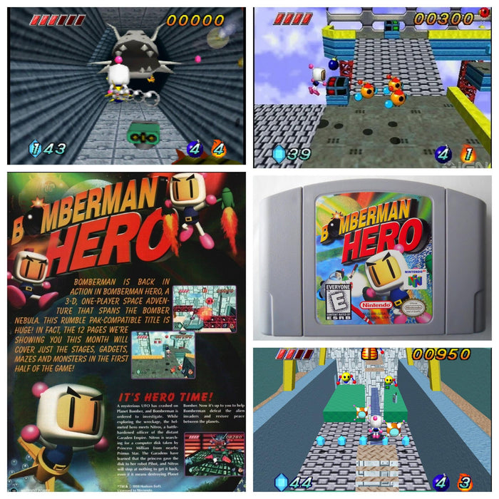 Bomberman Hero N64 Nintendo 64 Video Game Cartridge 1998 - for just $25.99! 