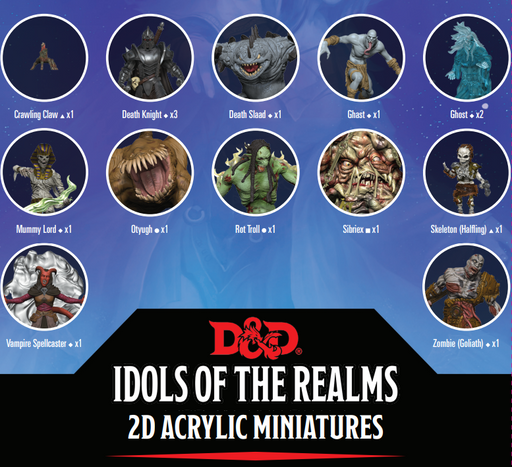 D&D: Idols of the Realms - Boneyard 2D Acrylic Miniatures - Set 1 - for just $15.99! 