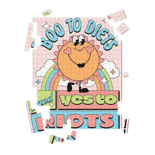 Boo To Diets, & Yes To Riots 500 Piece Jigsaw Puzzle Fun Club - for just $24.99! 